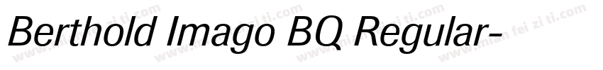 Berthold Imago BQ Regular字体转换